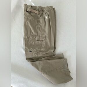 5.11 Tactical Pants Men’s 42x32 Rip Stop Khaki Elastics Waist Pockets